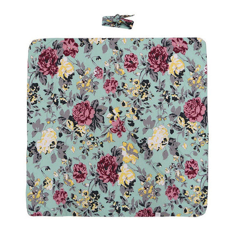 Newborn Baby Boy Girl Infant Floral Swaddle Wrap Headband Swaddling Blanket Muslin Floral Print Baby Sleeping Blanket