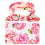 Baby Newborn Swaddled Set Swaddle & headwrap Infant Photography Props Cloth Towels Wrap Swaddle Blanket Girls Hair Accessories